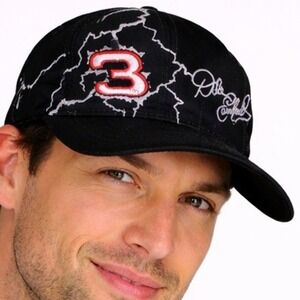Vintage Dale Earnhardt #3 Lightning Bolt Snapback Hat Nascar GrandpaCore Dadcore